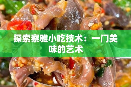 探索察雅小吃技术：一门美味的艺术